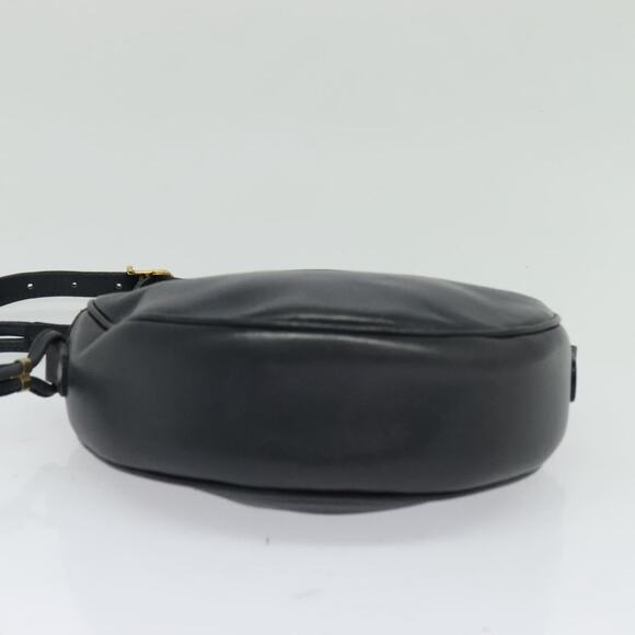 CELINE Shoulder Bag Leather Navy Gold - Picture 9 of 12